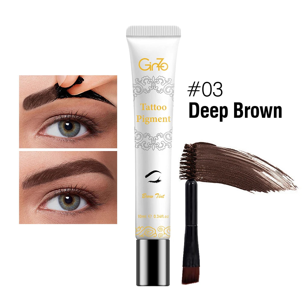 3 Days Peel-off Eyebrow Tint Waterproof Brow Tattoo Dyeing Gel Long-lasting Eyebrows Makeup Cosmetic Tool