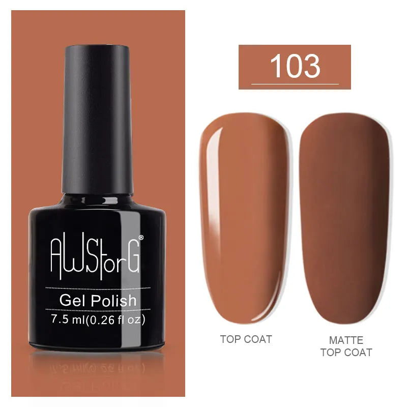 7.5ml Red Glitter Gel Nail Polish Crystal Semi Permanent Soak Off UV Gel Varnish Nail Art Manicure Base Matte Top Coat Vernis