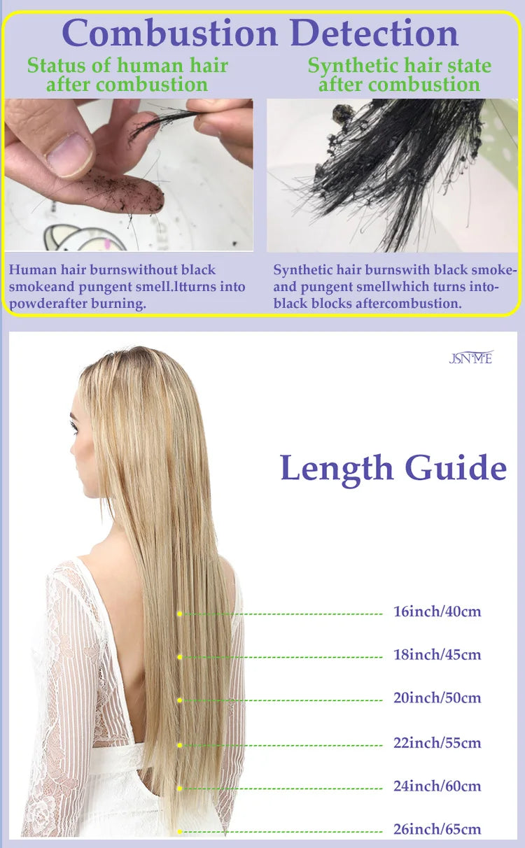 JSNME I Tip Hair Extensions Natural Real Human Fusion Capsule Keratin Hair Extensions Black Brown Blonde 1g/Strand  For Salon