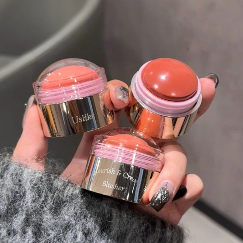 Blush Cream 6 Colors Natural Makeup Cheek Contour Lasting Matte Velvet Mousse Blush Mud Peach Cream Rouge Cheek Tint Cosmetics