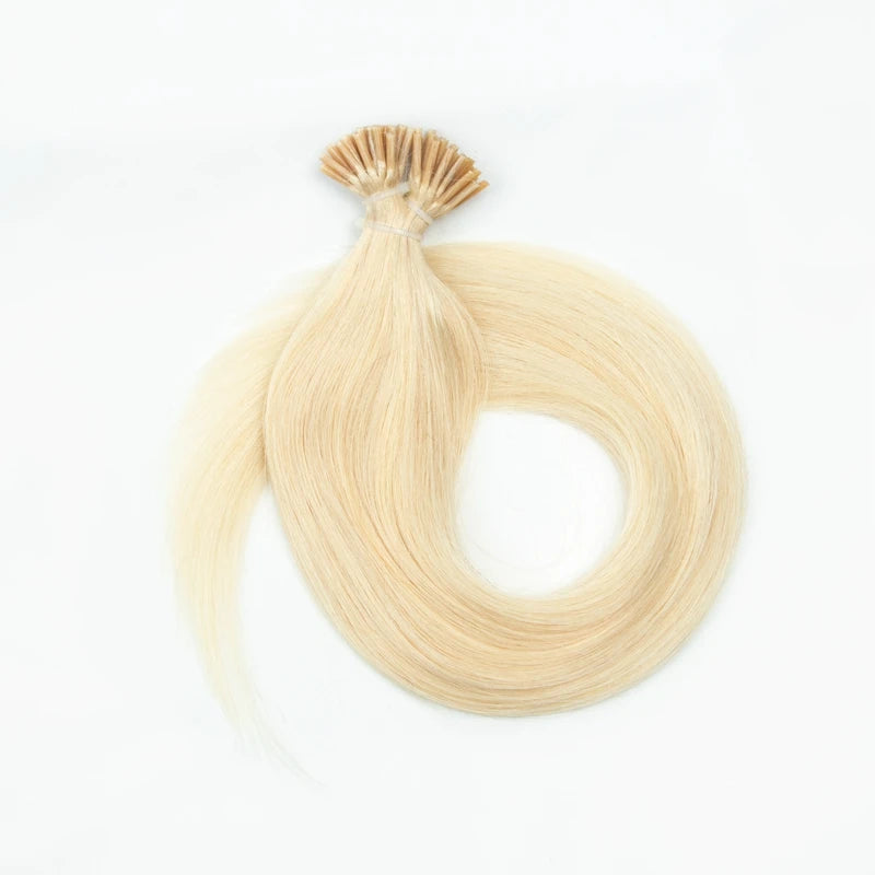 I Tip Keratin Hair Extensions Real Human Hair Pre Bonded Micro Beads Hair Capsules Micro link Capsules Hair 14-22" 30g/1pack