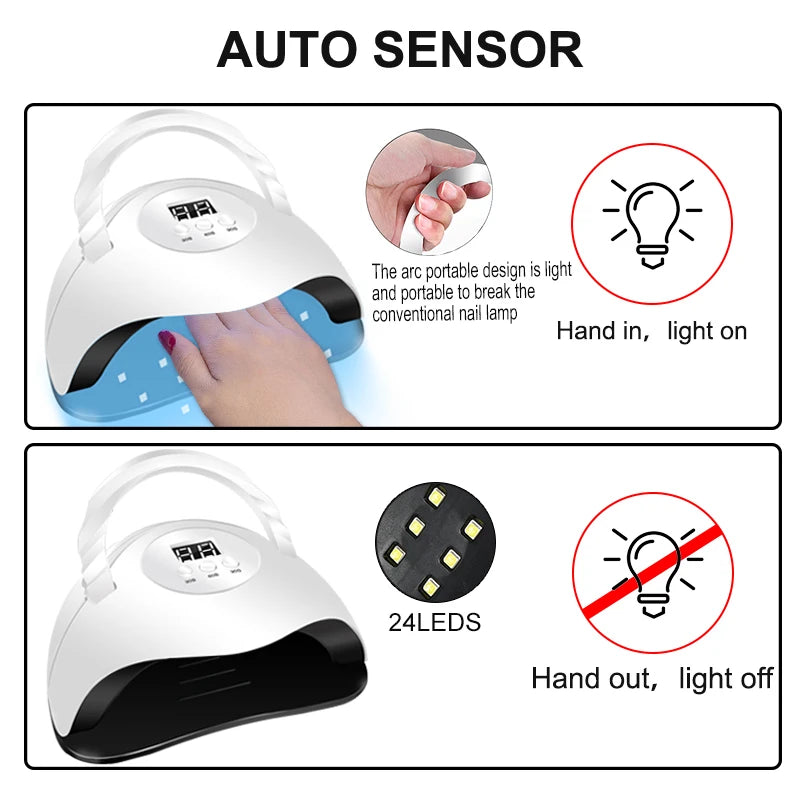 Nail Gel Polish Kit With LED Nail Lamp Semi-Permanent 27 Colors Soak Off Base&Top Coat Varnish Manicure Set For Nails Salon Kit