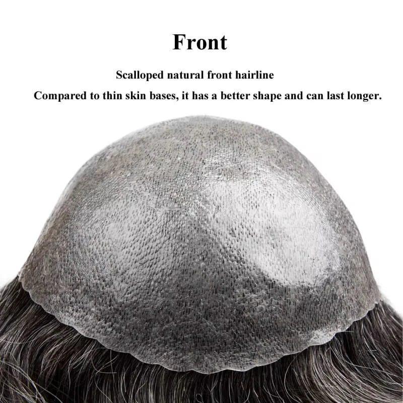 Toupee For Men Ultra-Thin Skin Microskin Male Hair Prosthesis Premier Toupee for Men Men's Wig 100% Natural Human Hair