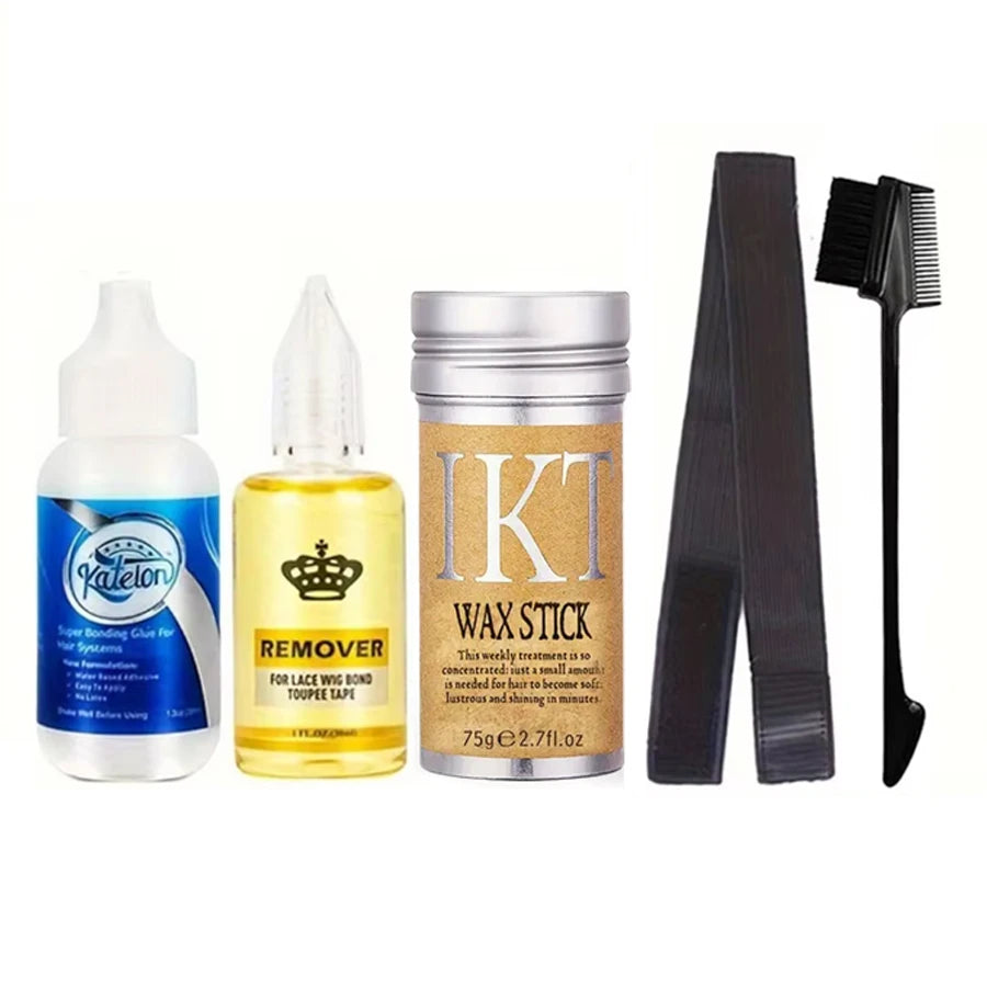 Waterproof Lace Wig Glue For Lace Front Wig 38ml Liquid Adhesive Hair Glue Wax Stick For Wig Lace Tint Spray Elastic Melt Band