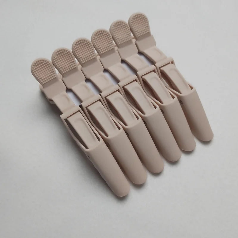 6pcs Alligator Hair Clip Plastic Nonslip Hairpin Black Pink Durable Hair Clamp Hairdressing Styling Accessories for Woman Man