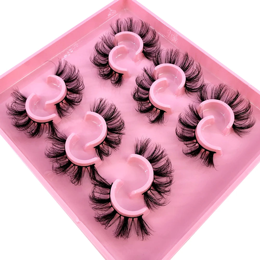 Cat Eye Lashes Realistic Messy Mink Eyelashes Natural long Full Strip Lashes Winged End Eye Elongated Fake Lashes Soft Eyelashes