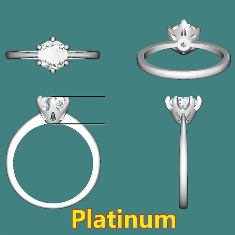 D VVS-VS Lab Grown Diamond Rings For Women S925 Silver Platinum 10k 14k 18k Gold Rings Jewelry For Engagement Wedding With IGI