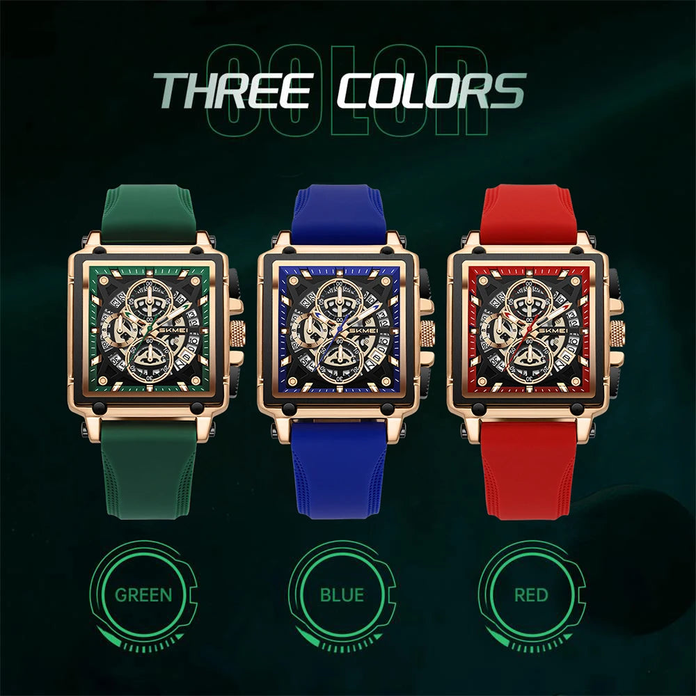 SKMEI Luxury Fashion Design Waterproof Time Clock Watches Male Fashion Cool Movement Quartz Watch For Men Women Date Wristwatch