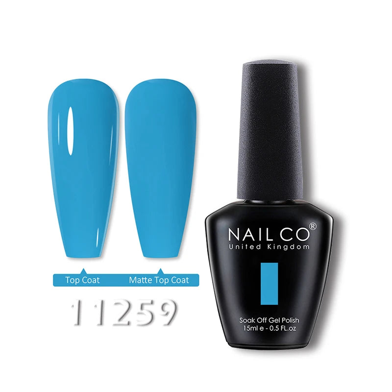 NAILCO 15ml Translucent Gel Nail Polish Semi-permanent Enamels Varnish For UV Nails Art Hybrid LED Nail Gel Transparent Manicure