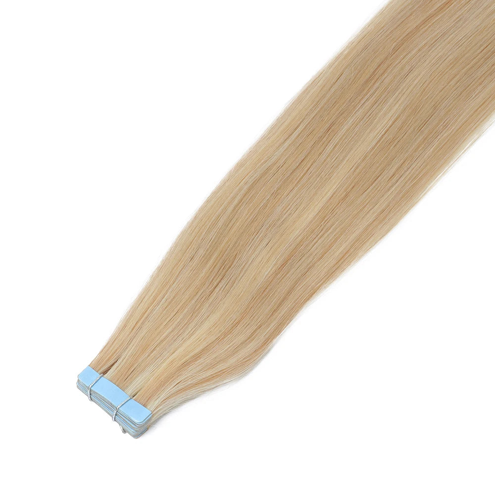 Tape in Human Hair Extensions Brown Seamless Tape in Hair Extensions Skin Weft PU Tape On Hair 12"-24" Machine Remy Tape ins