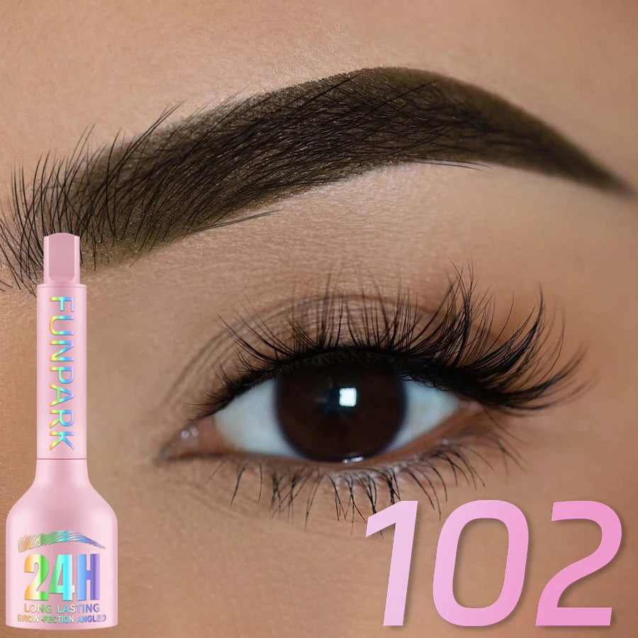 3D Dye Eyebrow Pencil Hairling Anti-smudge Waterproof 3 Colors Black Brown Brush Natural Wild Eyebrow Enhancers Cream Makeup