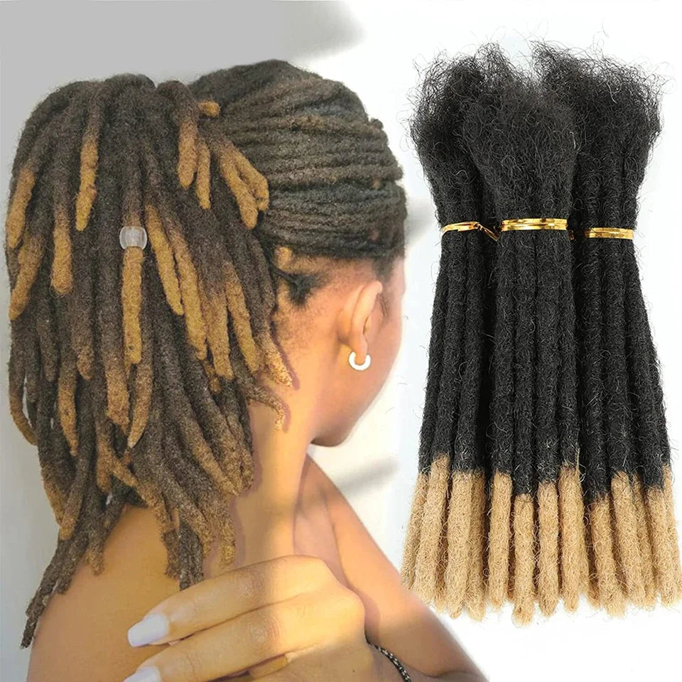Kinky Straight Human Hair Dreadlocks Loc Extensions Wholesale Crochet Braids Peruvian Remy Hair Extensions 10 20 40 60 Strands