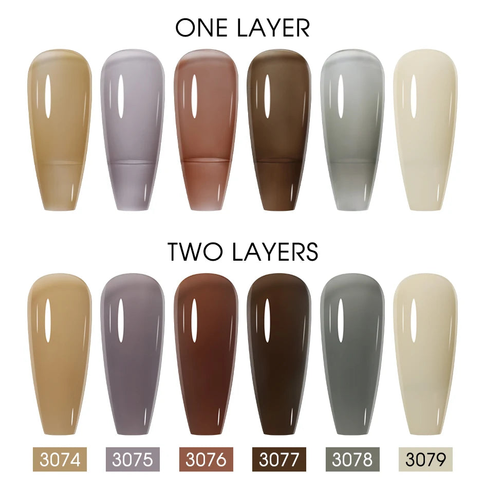 NAILCO 15ml Translucent Gel Nail Polish Semi-permanent Enamels Varnish For UV Nails Art Hybrid LED Nail Gel Transparent Manicure