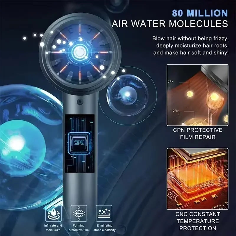 Professional hair salon use hair dryer with high speed, quick drying, ionized heat protection function. For home use and hotel