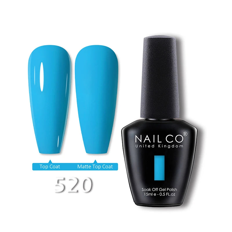 NAILCO 15ml Translucent Gel Nail Polish Semi-permanent Enamels Varnish For UV Nails Art Hybrid LED Nail Gel Transparent Manicure