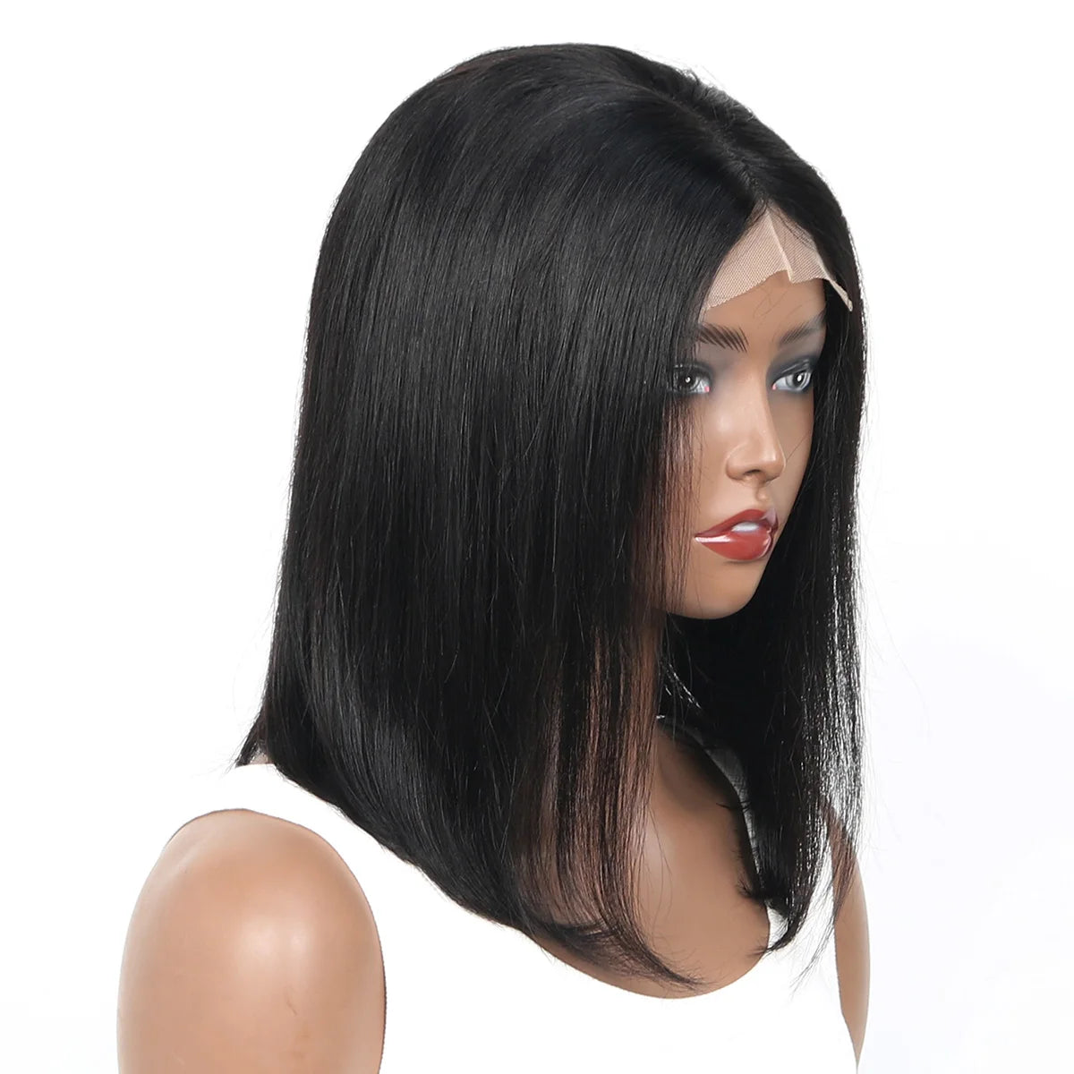 Brazilian 4x4 Lace Closure Wig Highlight Colored Human Hair Wigs Highlight Brown Bob Wigs Straight Remy Hair 180 Density On Sale