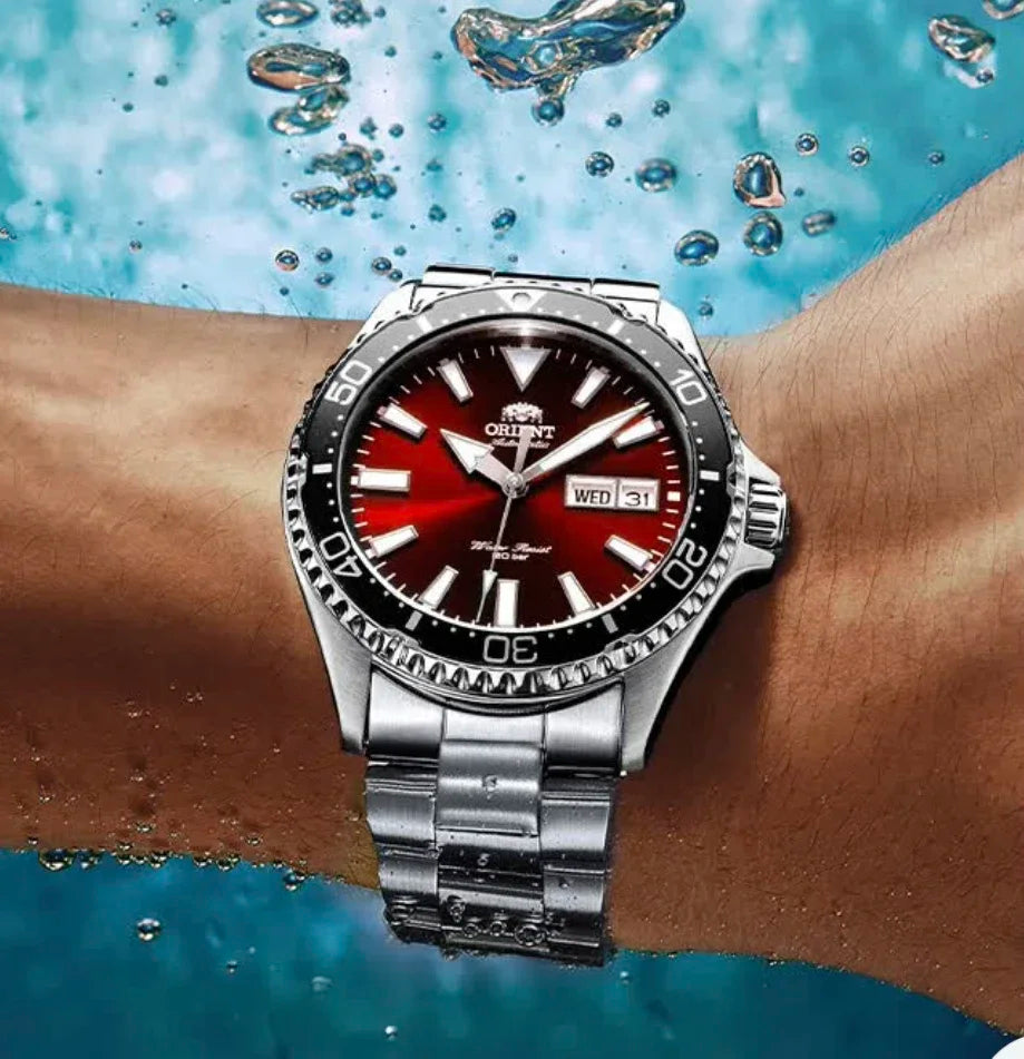 Orient Double Lion Fully Automatic Mechanical Watch Men's Green Water Ghost Watch Men's Diving Watch Original Imported 1:1