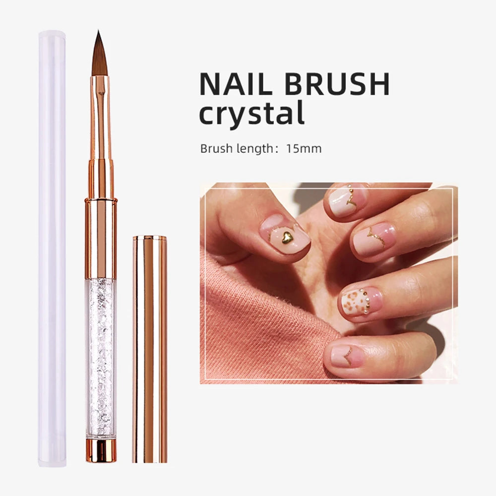 Nail Art Acrylic Liquid Powder Carving UV Gel Extension Builder Painting Brush Lines Liner Drawing Pen Manicure Tool Born Pretty