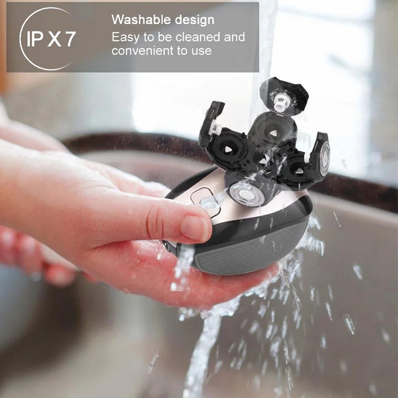 New Six Head Household Electric Hair Clipper, Bald Head, USB Charging, Large Capacity, Suitable for Facial Shaving