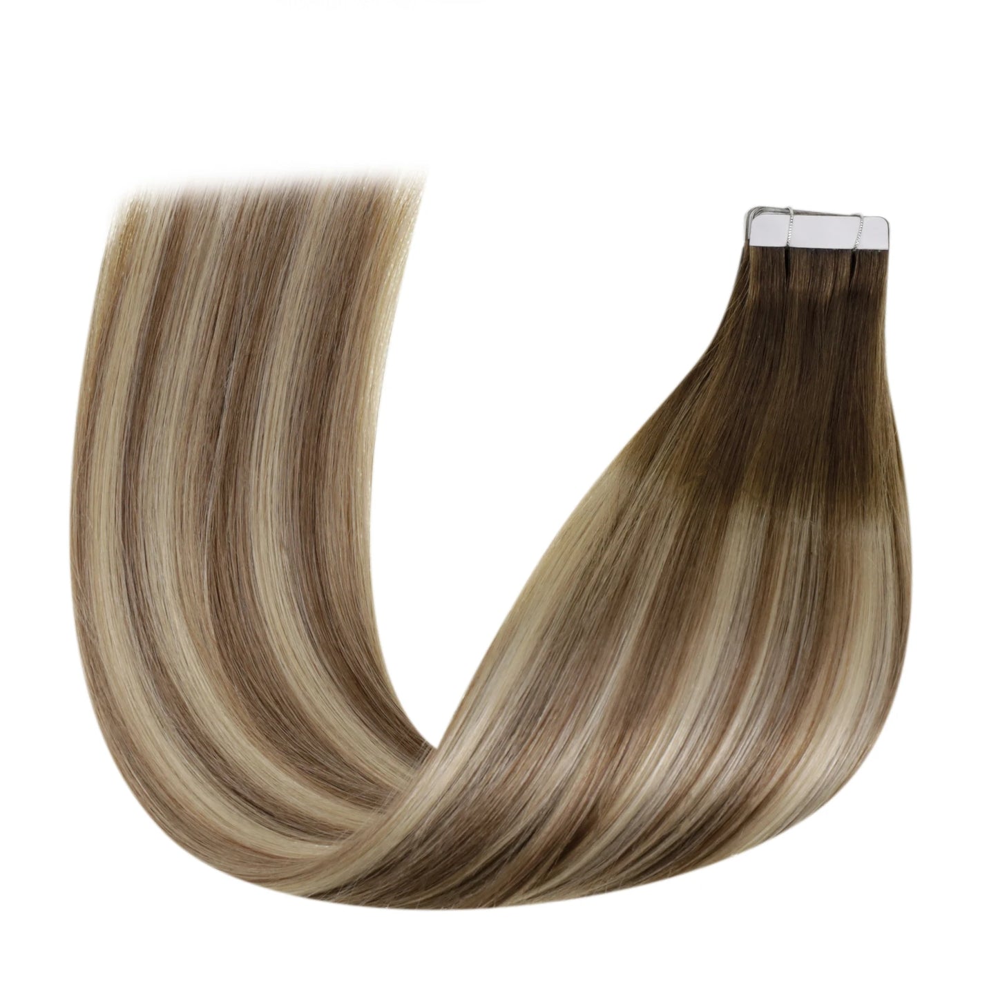 Laavoo Remy Tape in Hair Extensions 100% Real Human Hair Straight Natural 12-24inch 20pcs&40pcs Double Sided PU Skin Weft Hair