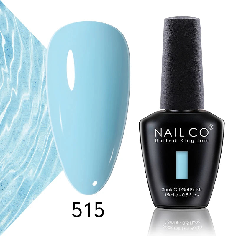 NAILCO 15ml Blue Gel Polish UV Gel Polish Varnish Hybrid DIY Nails For DIY Manicure Semi Permanent Soak Off LED Gel Nail Polish