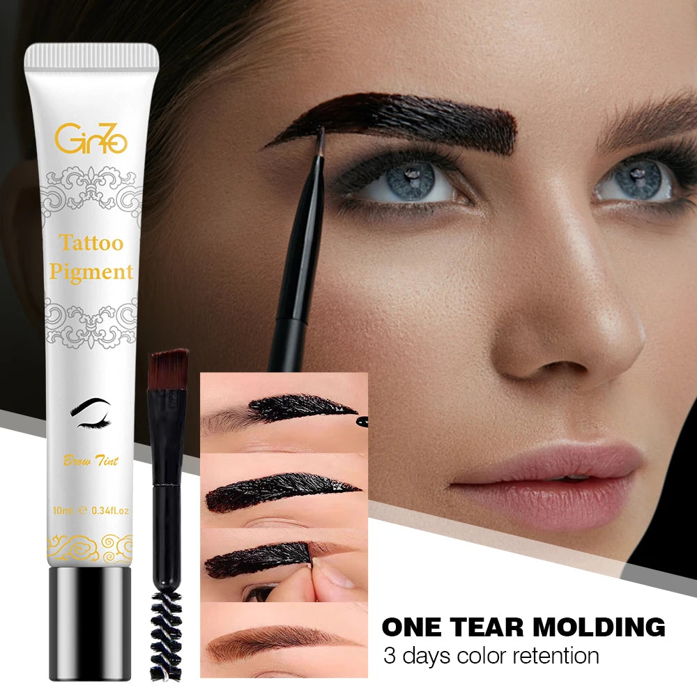 3 Days Peel-off Eyebrow Tint Waterproof Brow Tattoo Dyeing Gel Long-lasting Eyebrows Makeup Cosmetic Tool