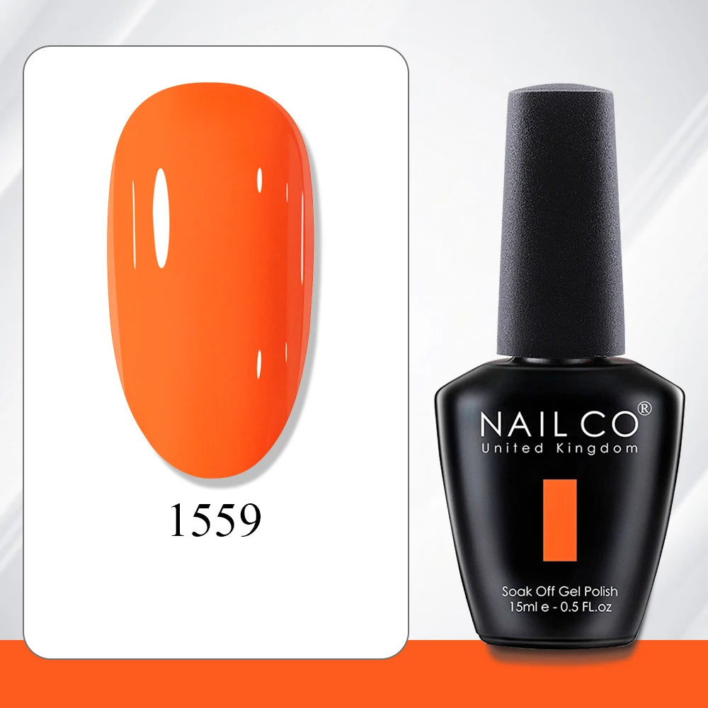 NAILCO 15ml Gel Polish Hema TPO Free Nail Art Semi Permanent UV Varnish Gel Manicure Top Coat Hybrid Gel Glue Nails Supply Ongle