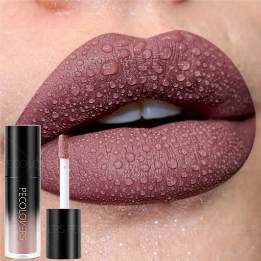 Christmas 1PC Matte Velvet Liquid Lipstick - Non-Sticky Waterproof, Ideal Gift
