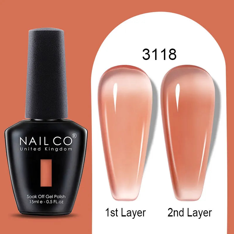 NAILCO 15ml Gel Polish Nail Art Vernis Semi Permanent UV Gel Polish For Manicure Design Hybrid Varnish Summer Nails Products