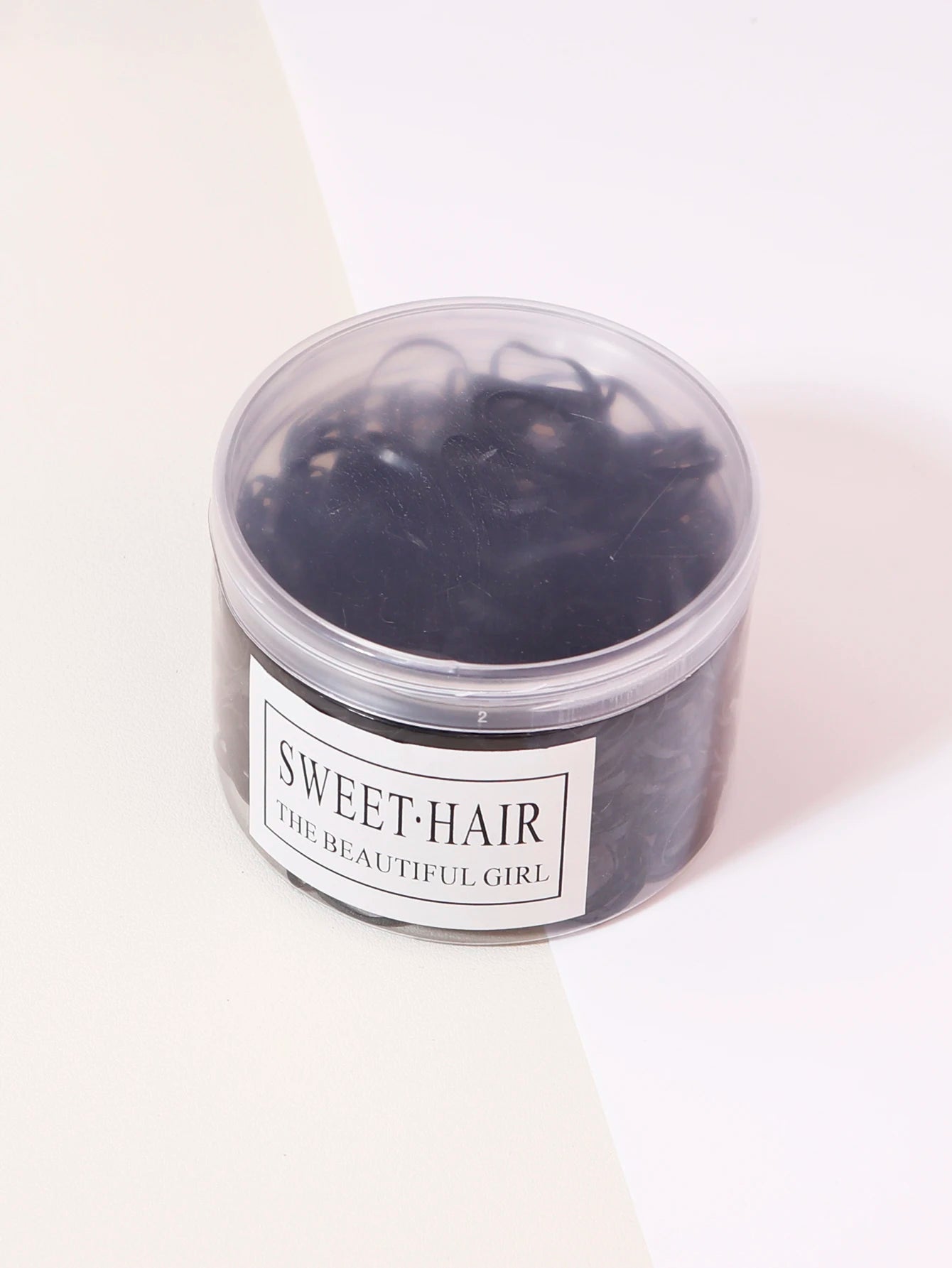 500pcs black elastic rubber bands for hair salon tools with ponytail hairstyle and small braid design Special for real hair wigs