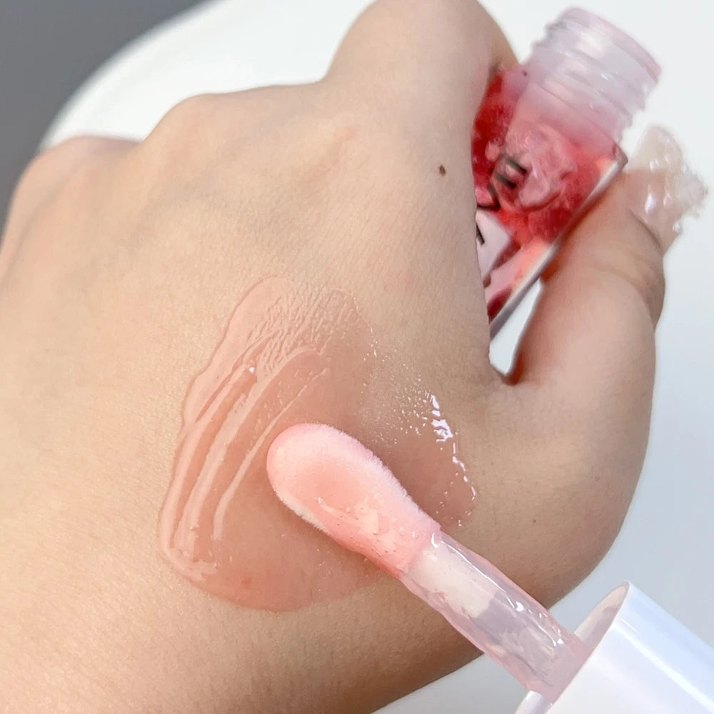 Waterproof Clear Lip Gloss Crystal Jelly Moisturizing Lip Oil Lasting No Sticky Sexy Plumping Lipstick Korean Makeup Cosmetics