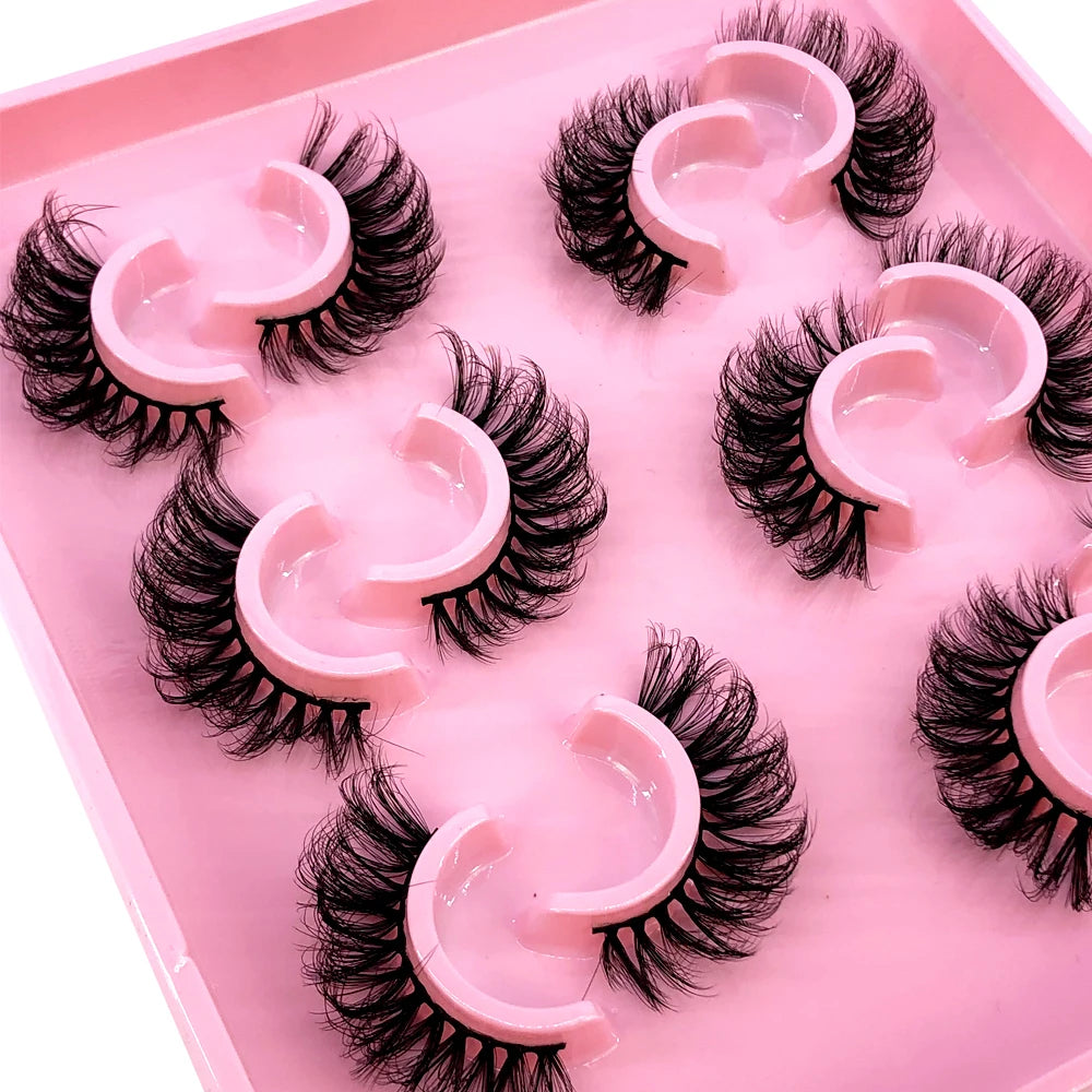 Cat Eye Lashes Realistic Messy Mink Eyelashes Natural long Full Strip Lashes Winged End Eye Elongated Fake Lashes Soft Eyelashes