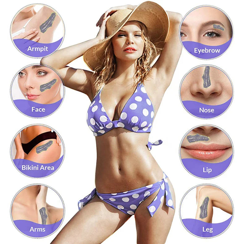 500g/200g/50g Hard Wax Beans For Body Hair Removal Versatile Painless Wax Warmer Waxing Beans for Wax Heater Machine Unisex