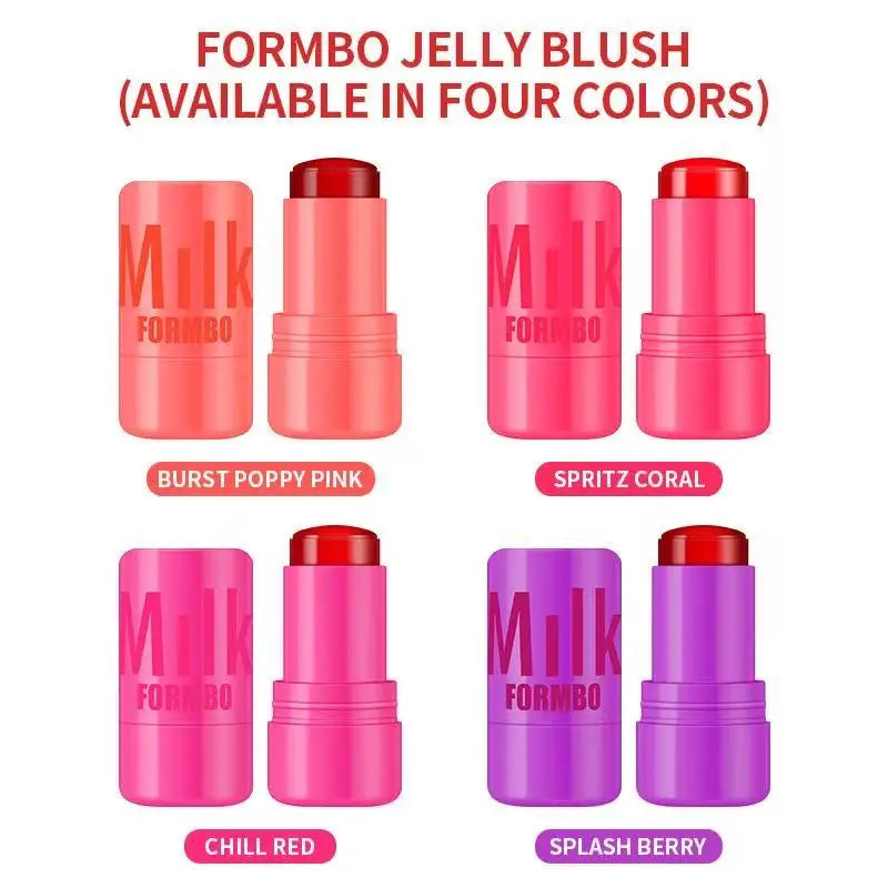 FORMBO multi-color jelly blush stick for face and lips dual-use lipstick to brighten the complexion