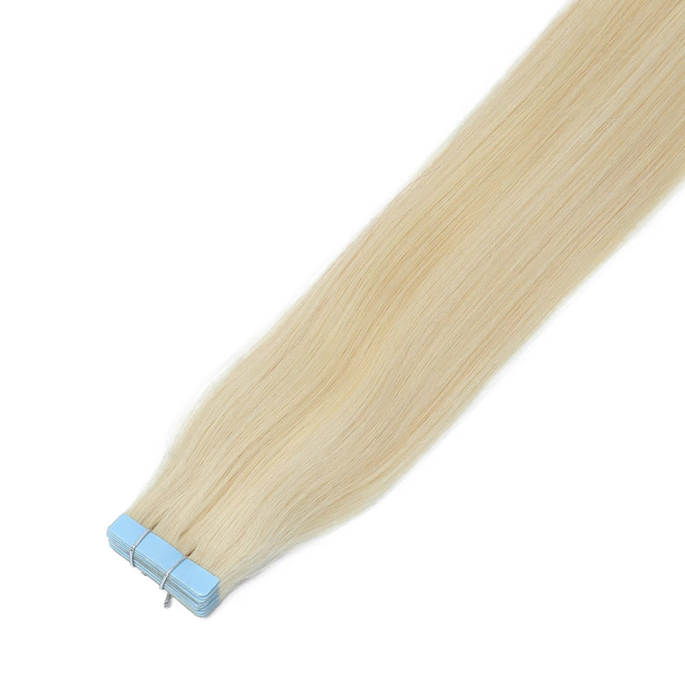 Tape in Human Hair Extensions Brown Seamless Tape in Hair Extensions Skin Weft PU Tape On Hair 12"-24" Machine Remy Tape ins