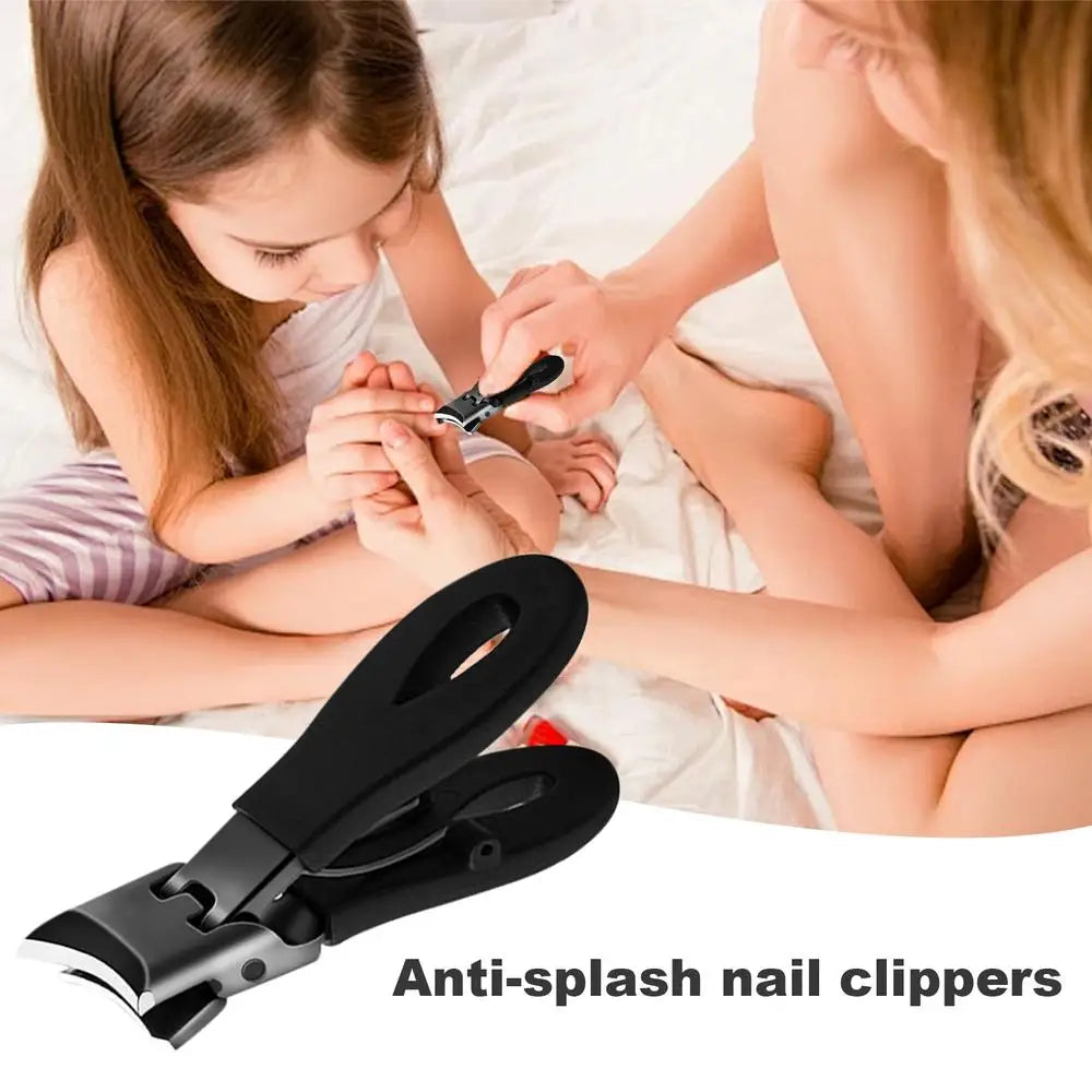 Slanted Nail Clippers Wide Jaw Opening Anti-Splash Slanted Nail Clippers Study Travel Slanted Toenail Trimmer for Men Women