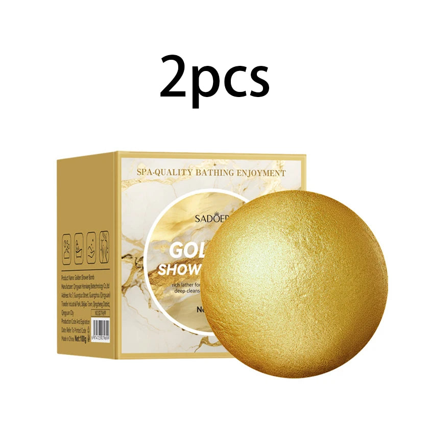Gold Bath Salt Ball 100g (Sinking Ball) Deep Cleansing Body Bath Salt Ball for Relaxation And Skin Care