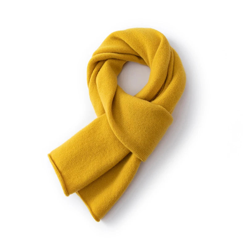 100% Wool Winter Scarf - Knitted Shawl Wrap