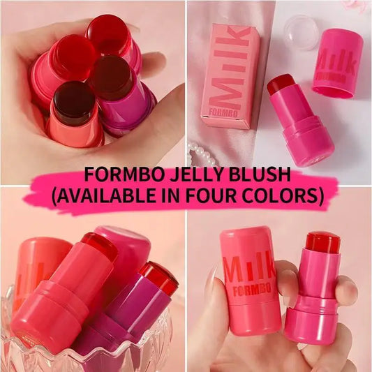 FORMBO multi-color jelly blush stick for face and lips dual-use lipstick to brighten the complexion