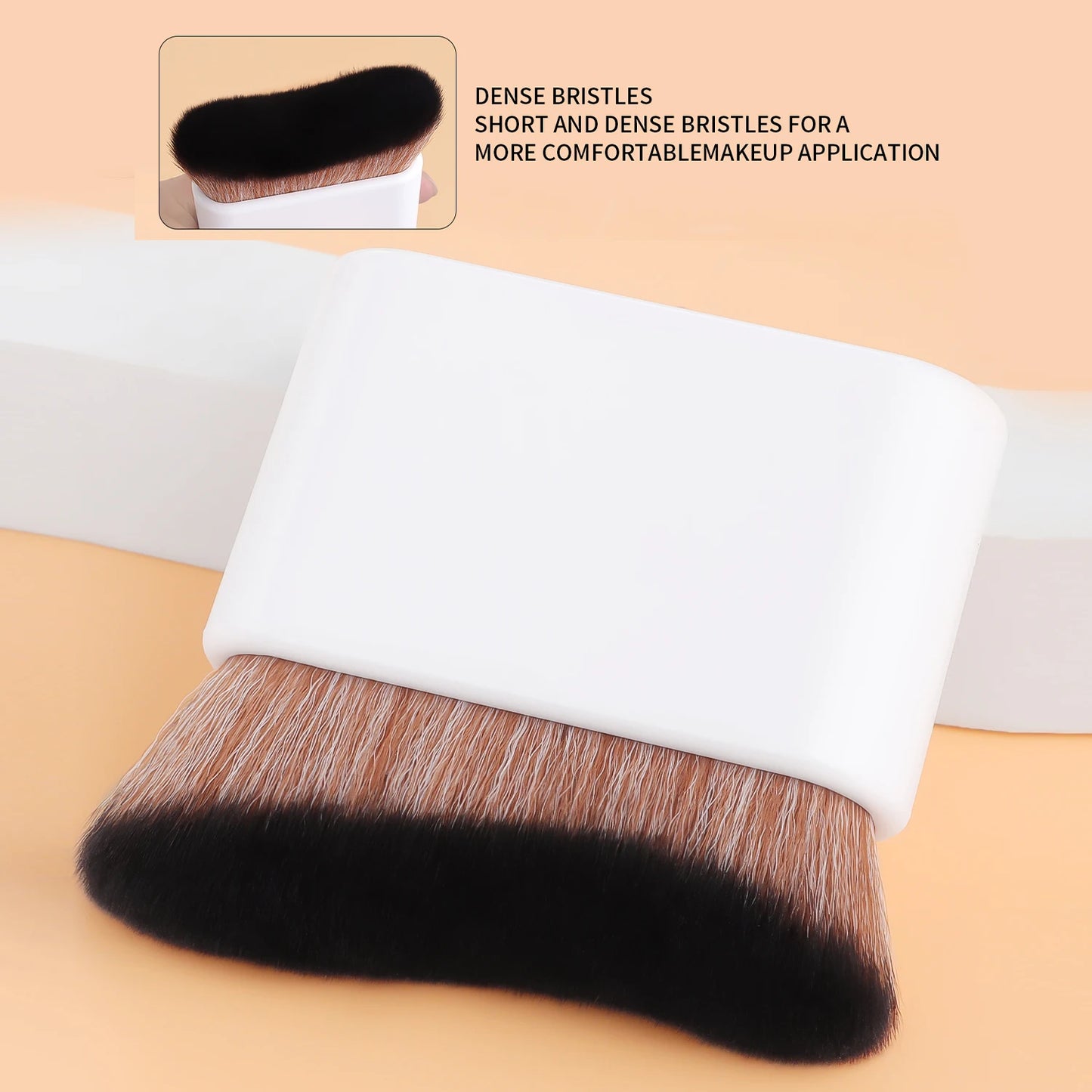 Foundation Brush, 1pcs Plastic Creative	wave Fit Perfectly Cosmetic Brush	at home or On-the-Go