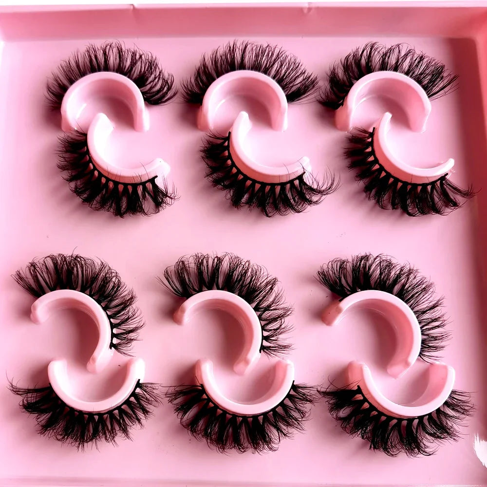 Cat Eye Lashes Realistic Messy Mink Eyelashes Natural long Full Strip Lashes Winged End Eye Elongated Fake Lashes Soft Eyelashes