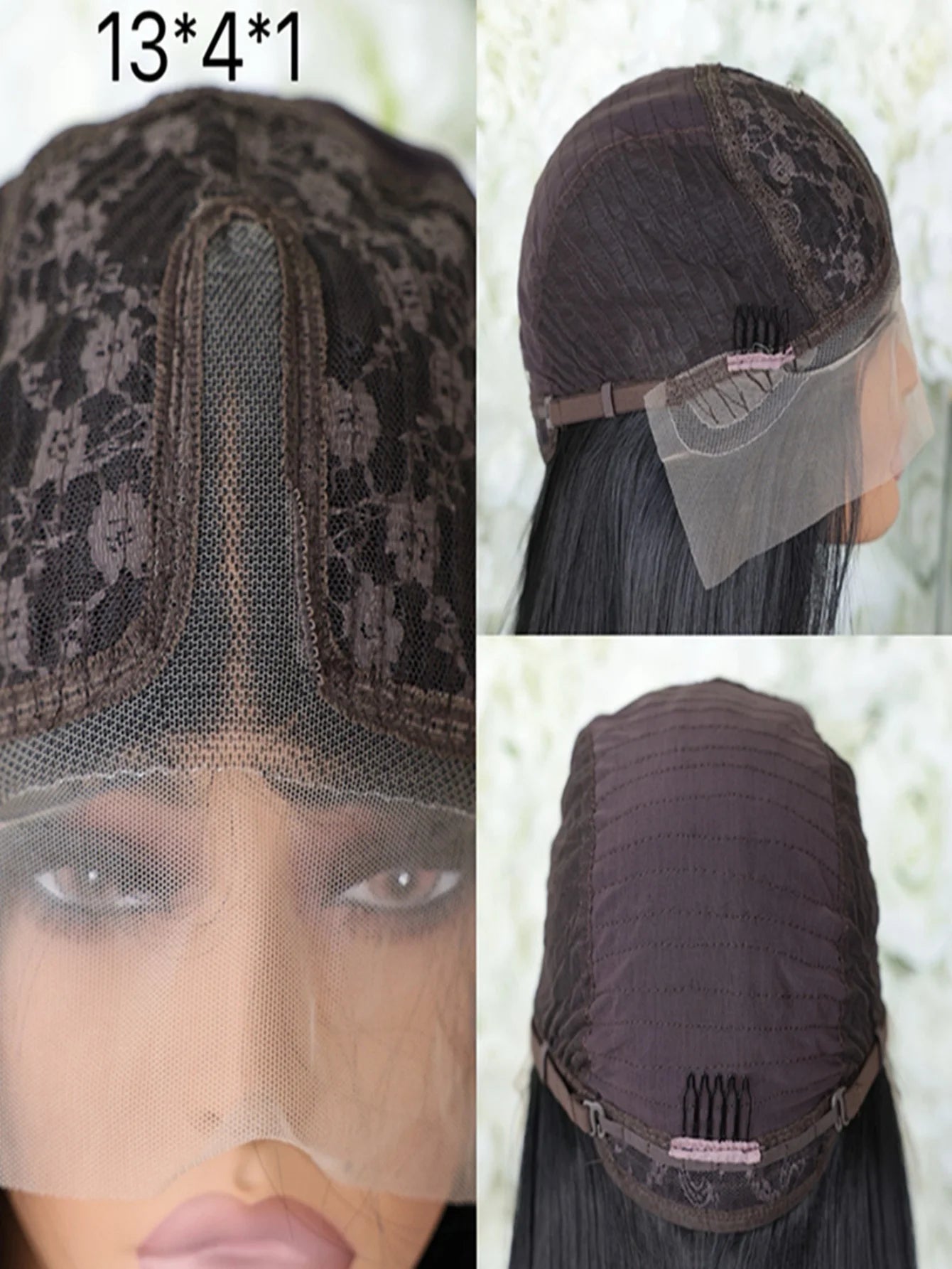 13x4x1 Lace Front Wig - Glueless Straight Synthetic with Baby Hair