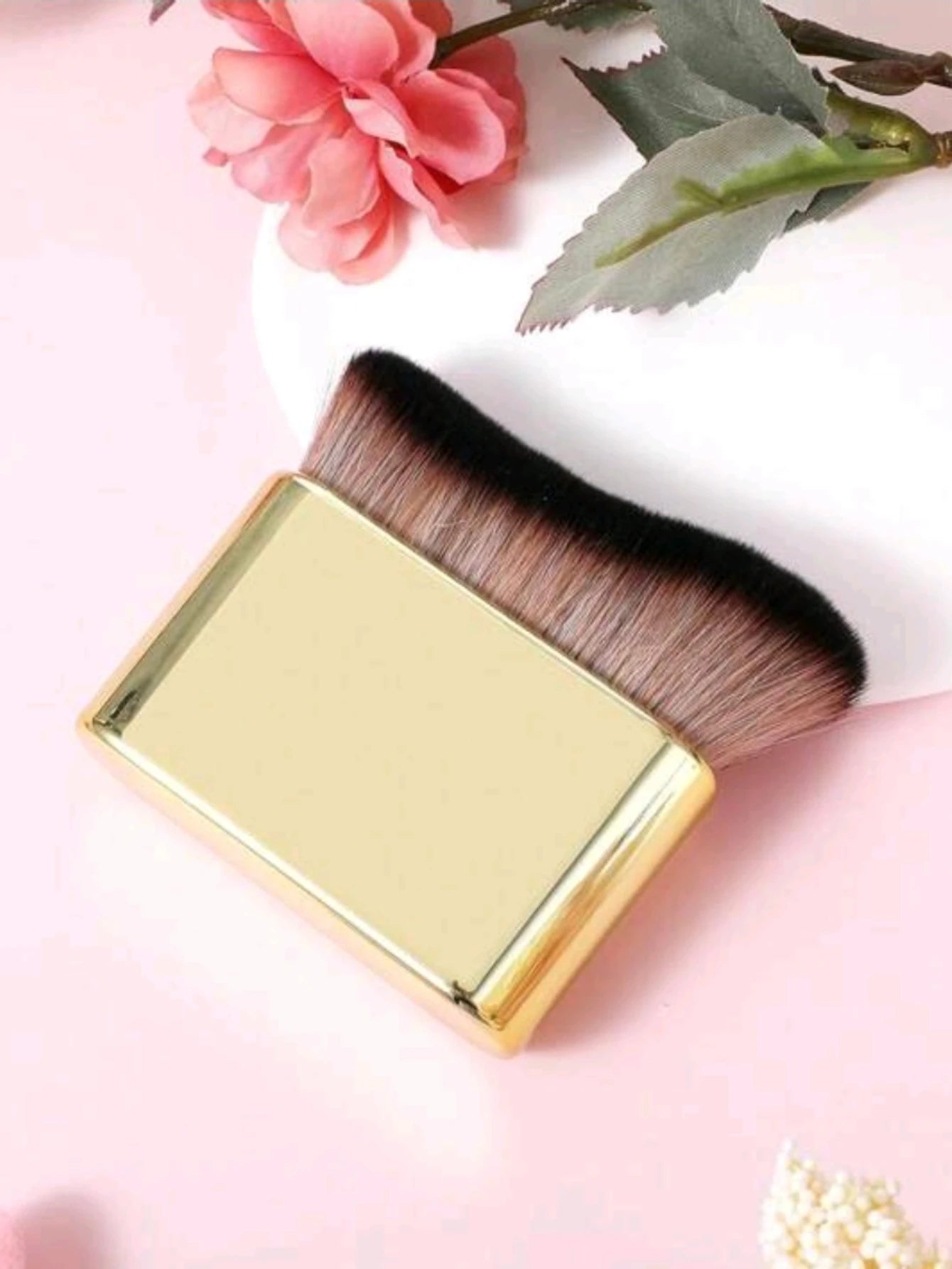 1 Foundation Brush Rose Gold Tanning Mixed Brush Foundation, Blush, Eye Shadow, Bronze, Facial and Neck Foundation Brush High and Low Foundation Brush