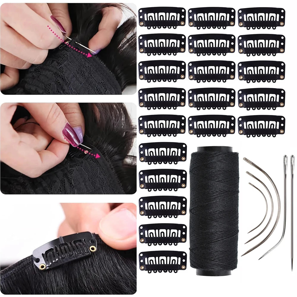 U Shaped Wig Clips Metal Snap Clips for Hair Extensions Barrette Salon Grip Pins Hair Styling Tools Accessory Tool