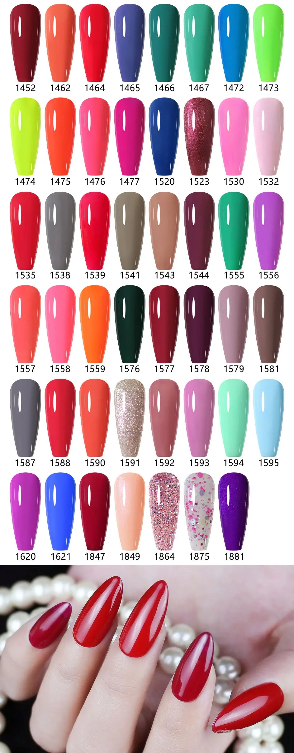 NAILCO 283Colors Gel Nail Polish Top Base Vernis Semi Permanent UV Gel Varnish Nails Art Varnish Hybrid Manicure