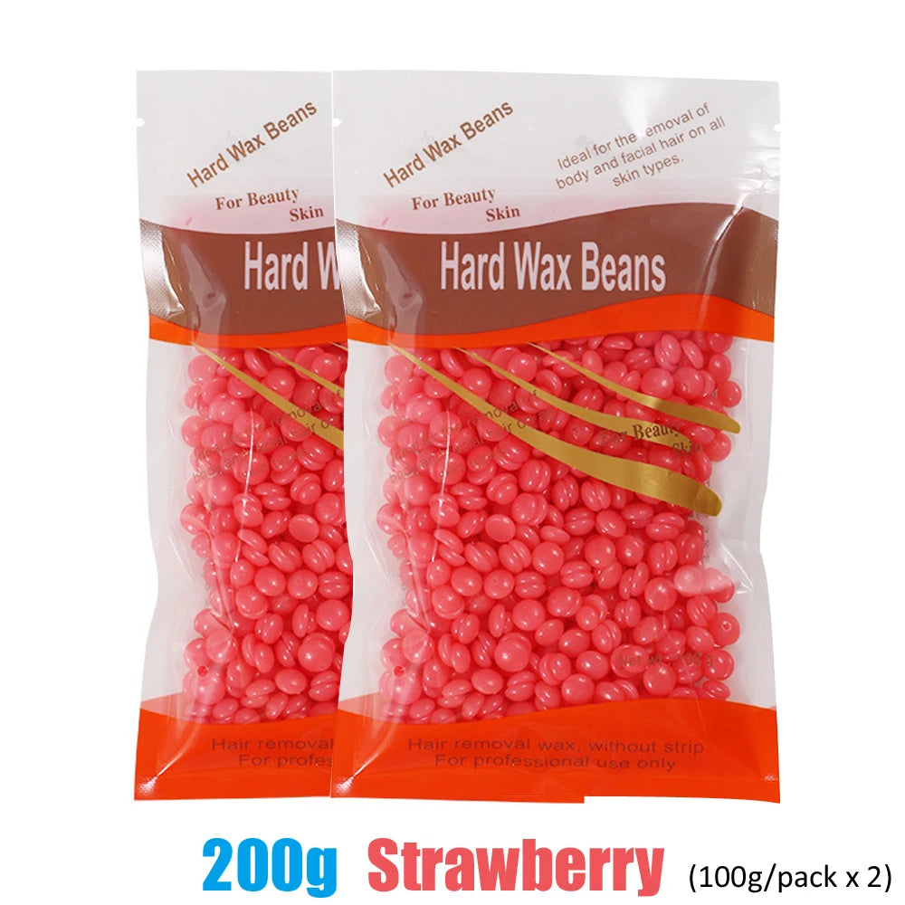 500g/200g/50g Hard Wax Beans For Body Hair Removal Versatile Painless Wax Warmer Waxing Beans for Wax Heater Machine Unisex