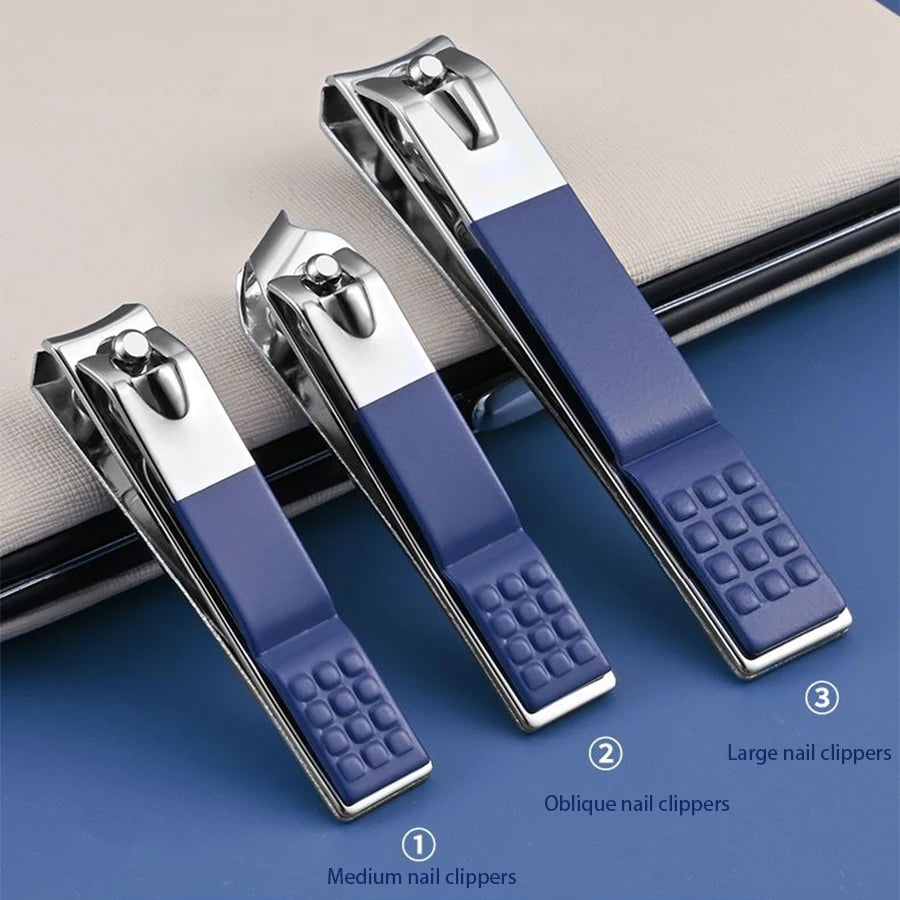 Professional Manicure Set 7-18 PCS Stainless Steel Nail Clipper Set Thick And Hard Nail Trimmer For Woman And Man Portable Set