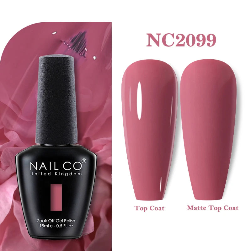 NAILCO 15ML Top coat Base coat Gel nail polish nails art Semi Permanent Lacquer Varnish Hybrid nail supplies for professionals