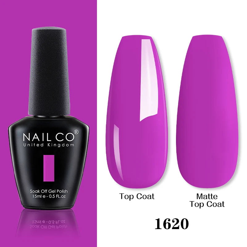 NAILCO 15ML Top coat Base coat Gel nail polish nails art Semi Permanent Lacquer Varnish Hybrid nail supplies for professionals