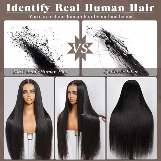 26inch Long Straight Human Hair Wigs 100% Brazilian Remy Hair for Women 4x4 13x4 13x6 Lace Frontal Human Hair Wigs Glueless Wigs